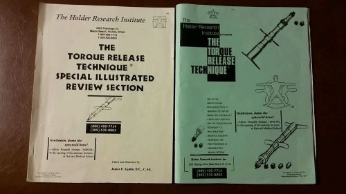 Chiropractic torque release technique manuals