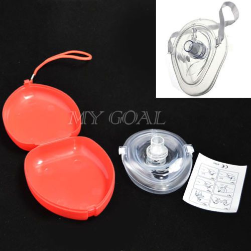 First aid cpr rescue pocket face shield mask resuscitator oxygen inlet in case for sale