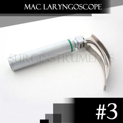 Fiberoptic Laryngoscope Medium Handle And #3 Mac Blade - EMT Anesthesia
