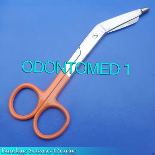 12 Lister Bandage Nurse Scissors - Color Handles(Orange)