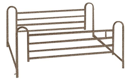 Drive medical deluxe full length hospital bed side rails, brown vein for sale