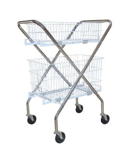 Drive Medical Utility Cart with Baskets, Chrome, 30 x 20 x 39 inches