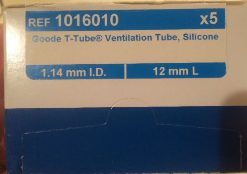 Medtronic Xomed Goode T-Tube 1.14mm iD  Ventilation Tube, Silicon 1 Box, 1016010