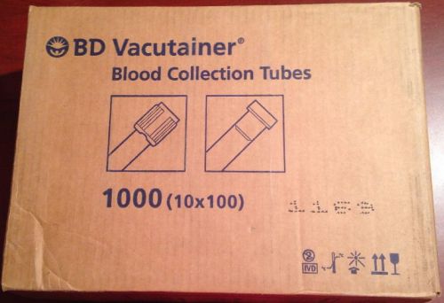 BD Vacutainer Ref 363080 Case Of 10 Packs Of 100 (1000 Tubes)