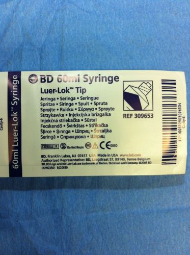 Lot Of 19 BD 60 ml Syringe w/ Luer-Lok Tip Sterile 309653 See Description