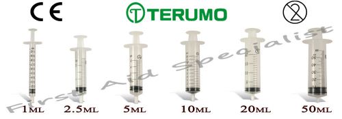 Genuine Terumo Sterile Syringes 1ml 2.5ml 5ml 10ml 20ml 50ml CE Marked UK Stock
