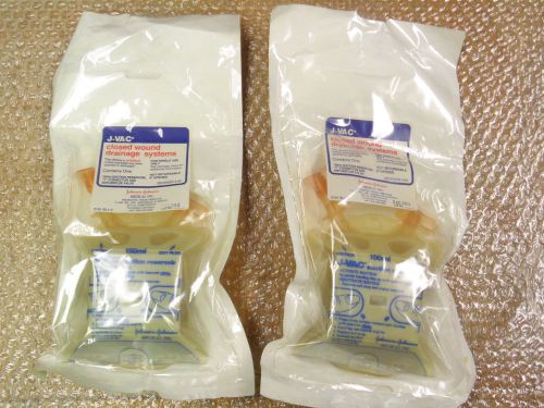 Lot of 2 J-Vac Closed Wound Drainage Systems 150 ml Suction Reservoir - 2161
