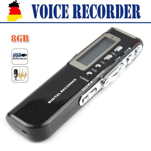 Digital diktiergerat aufnahmegerat voice recorder 8gb for sale