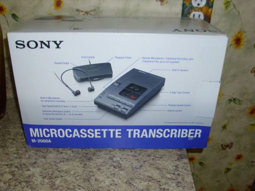 Sony m-2000a microcassette transcriber new in box for sale