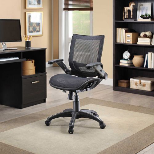 Bayside furnishings metrex mesh office chair w/adjustable arms- corc7 for sale