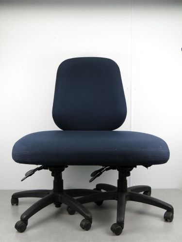 ERGOGENESIS BODYBILT BARIATRIC OFFICE CHAIR 750 BENCH CHAIR BIG &amp; TALL BLUE