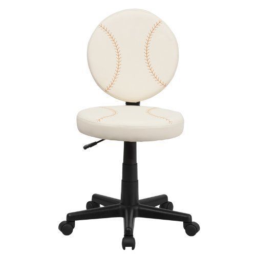 Flash Furniture BT-6179-BASE-GG Baseball Task Chair, Brown/Cream