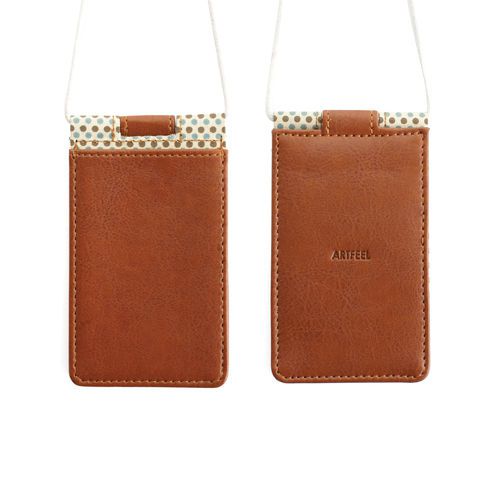 Folder Style ID Card Case Brown 1EA, Tracking number offered