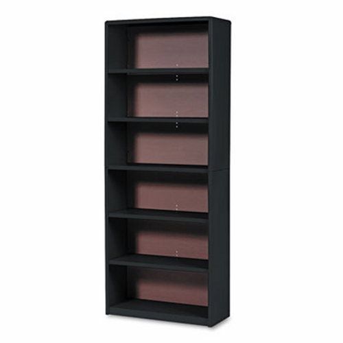 Safco Bookcase, 6 Shelves, 31-3/4w x 13-1/2d x 80h, Black (SAF7174BL)