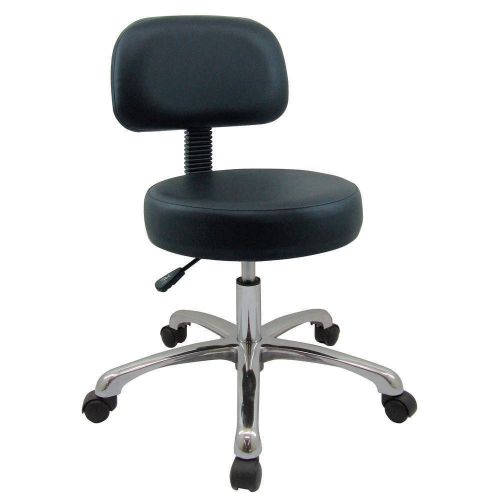 NEW! DAKOTA DESIGNS Chair 300 lb Black neumatic Lab Stool WITH BACKREST $300
