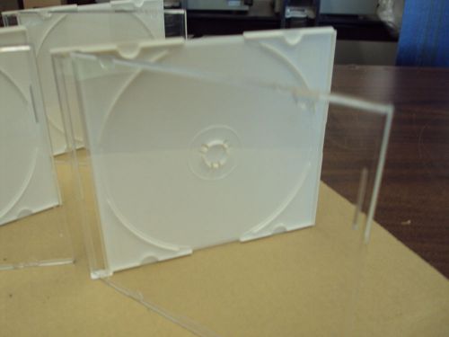 5.2mm Slimline White Color 1 Disc CD Jewel Case - 100 Pack Plastic