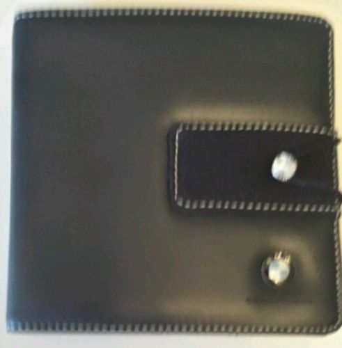 BMW DELUXE BLACK LEATHER 20 CD DVD WALLET HOLDER STORAGE