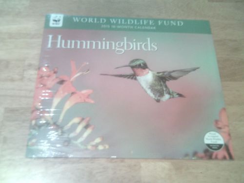 World Wildlife Fund 2015 16-month Hummingbirds Wall Calendar-New-Factory Sealed