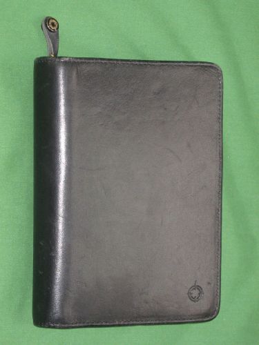 Pocket ~1&#034;~ full-grain nappa leather franklin covey planner zipper organizer 66 for sale