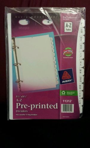 NIP (5 1/2 x 8 1/2) (A-Z) Pre-Printed Dividers