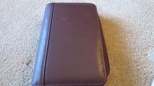 Portable ~1.0&#034;~ red leather day timer planner binder franklin covey compact for sale