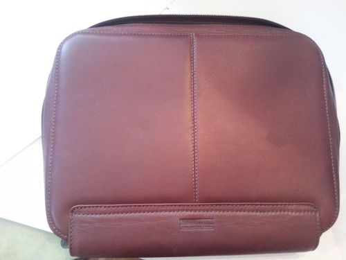 LEVENGER Briefolio Leather Portfolio Case Burgundy Fits 8&#034; x 10.5&#034; laptop EUC!