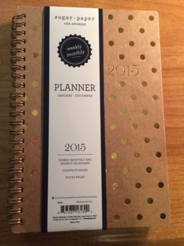 Sugar Paper Los Angeles For Target Small Kraft Paper/Gold Polka Dot Planner