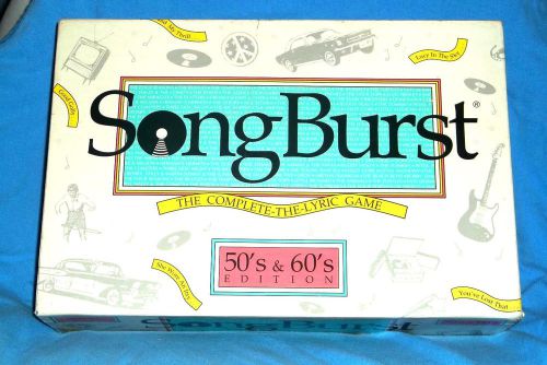 *SALE!  **SongBurst* 50&#039;s &amp; 60&#039;s Complete the Lyrics Game 1990 &#034;Hersch &amp; Co.&#034;