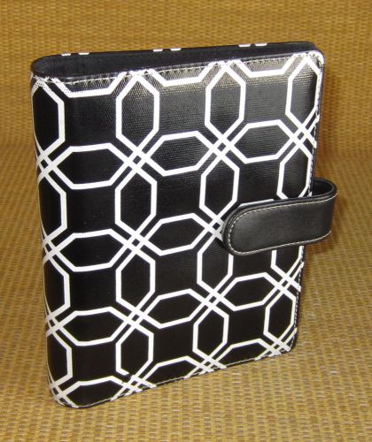 Compact 1&#034; Rings | Black DURABLE Geometric FRANKLIN COVEY Open Planner/Binder