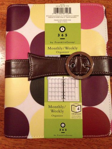 Compact ~1.0&#034;~ faux-leather franklin covey 365 planner organizer binder for sale