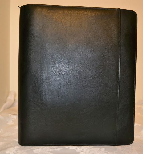 Black dr monarch planner size 3-ring binder with zipper around-carry handles for sale