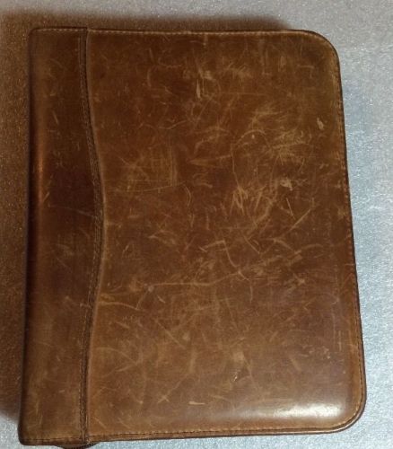 Day Timer Distressed Full Grain Leather Planner 1.75&#034; Rings Classic Size