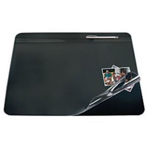 Office Depot(R) Brand Overlay Desk Pad  20In. X 31In.  Black/Clear
