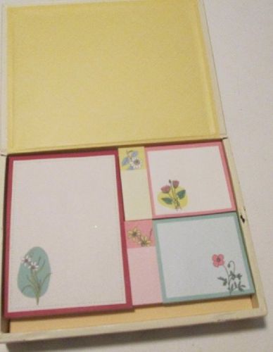 GALISON New York FLORAL decorated STICKY NOTES in box 5 pada 80 sheets each