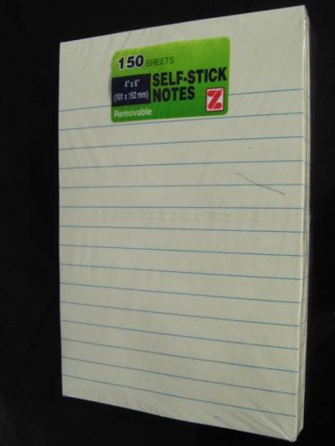 72x150  Self Stick Notes  4&#034; x 6&#034; Stick Note