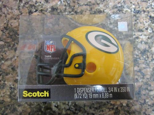 Scotch Magic Tape Dispenser Green Bay Packers Football Helmet - NEW