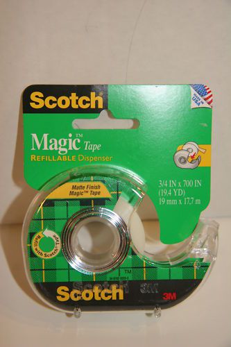 3MScotch Magic Tape/W Handheld Dispenser  3/4 ” W x700” L