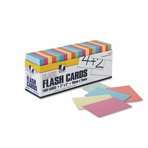 Pacon Blank Flash Card Dispenser Boxes, 2w x 3h, Assorted, 1000/Pack (PAC74170)