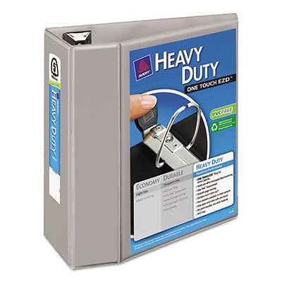 Heavy-Duty View Binder with One Touch EZD Rings, 5&#034; Capacity, Gray