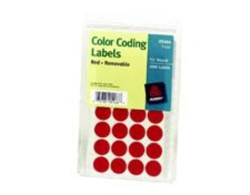Avery labels print or write 3/4&#039;&#039; round orange glow 1008 count for sale