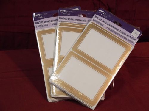Hallmark Gold Trimmed Name Tags - Adhesive Peel &amp; Stick - 150 Name Tags