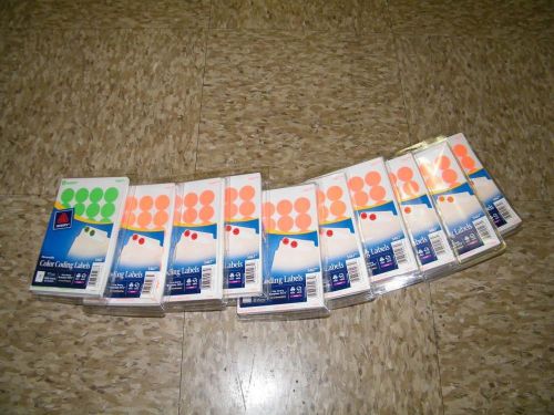 9 packs Avery 5467 1 pack Avery 5468 1008 labels per pack color code dots 3/4&#034;