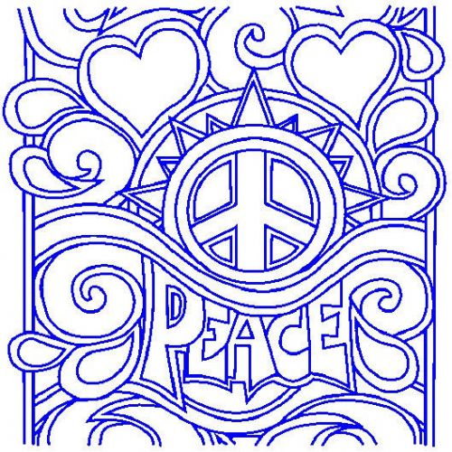 30 Custom Blue Peace Art Personalized Address Labels