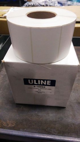 Industrial thermal transfer labels 3 1/2 x 2 1/2&#034; case (4 rolls) - uline for sale