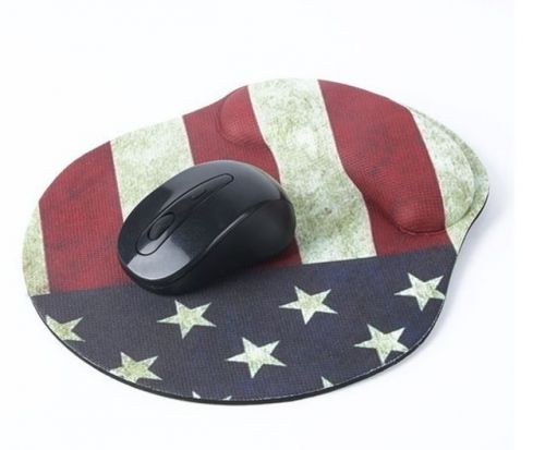 Usa flag pattern high quality cool rest support comfort wrist mouse mat mice pad for sale
