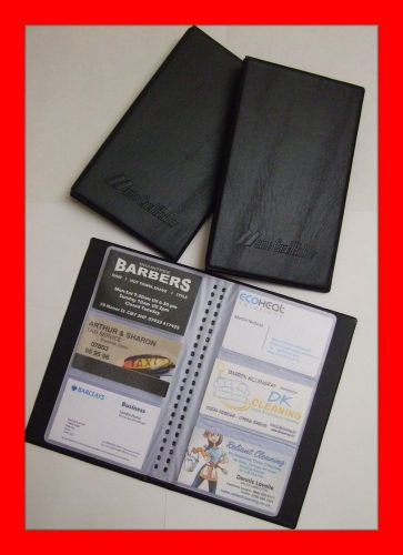 Black Business Card Folder Holder Pouch Organiser Wallet Book *Holds 120 Cards*