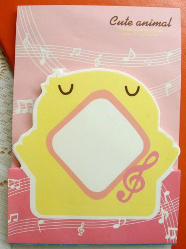 1X Yellow Chick Note Memo Scratch Doodle Message Paper Pad Pocket Book FREE SHIP