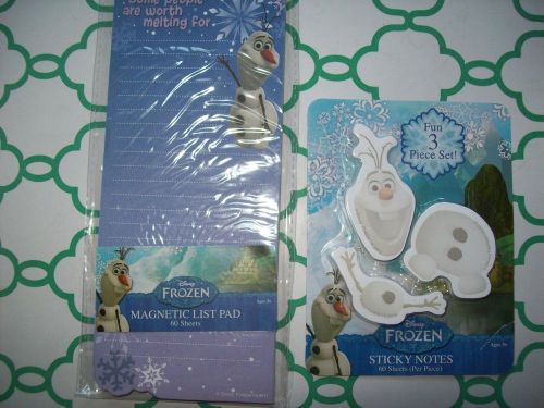 Disney Frozen - Olaf Sticky notes + magnetic List pad ( Genuine Product ) NEW