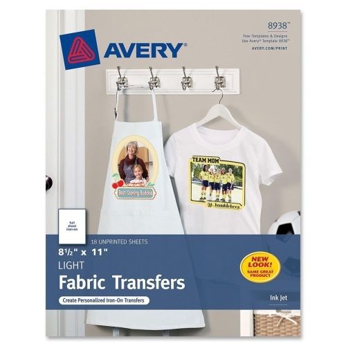 Avery Iron-on Transfer Paper - 8.50&#034; x 11&#034; - Matte - 18 / Pack - White