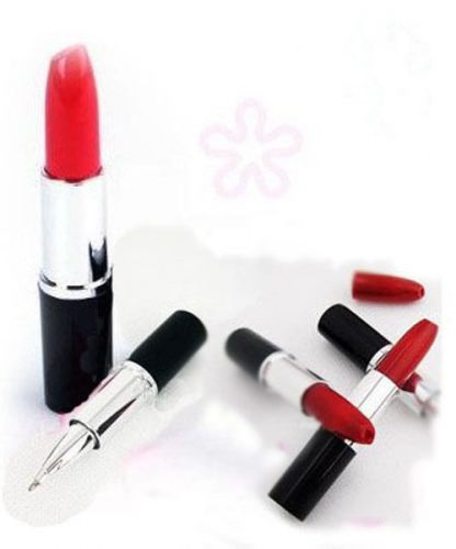 3x Lipstick Shape Ball Point Pen Lady Girl Women Favor Office Stationery Cute
